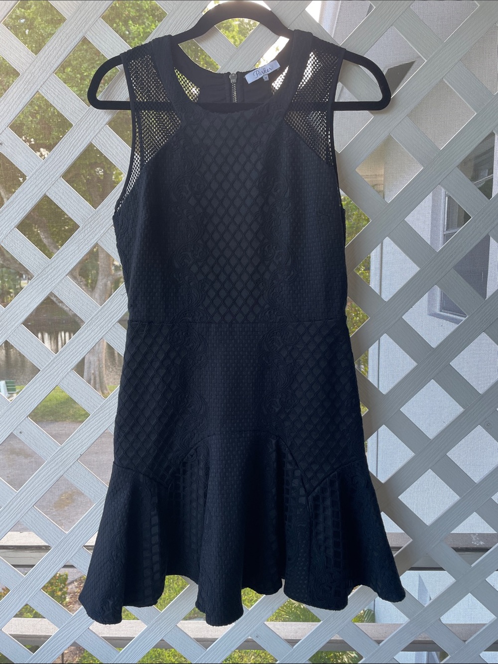 Parker Black ‘Marian’ Jacquard Mini Mermaid Dress - Picture 2 of 10